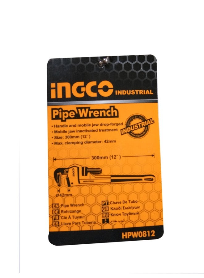 Ingco Industrial Grade Hand Tools Pipe Wrenches - 12” - Image 2